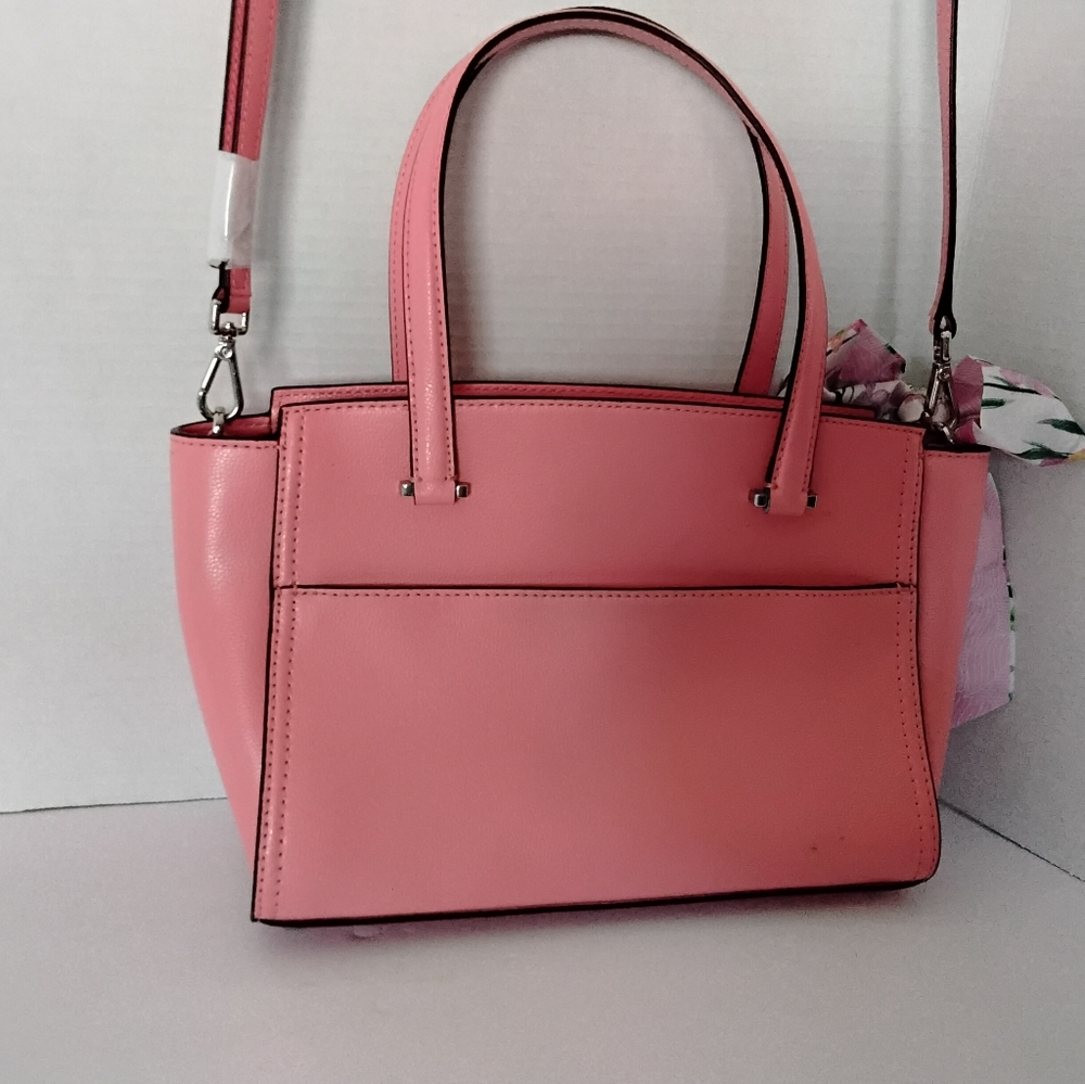Kate Spade Satchel Showcases Soft Pink Saffino Leather Handbag NWOT - Picture 2 of 4